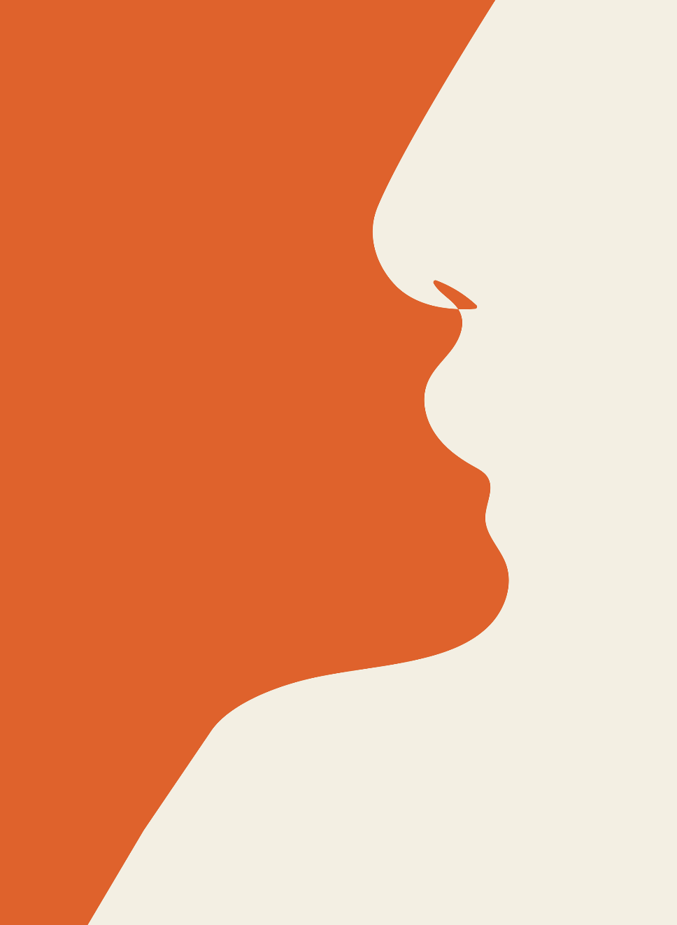 Orange and white kiss