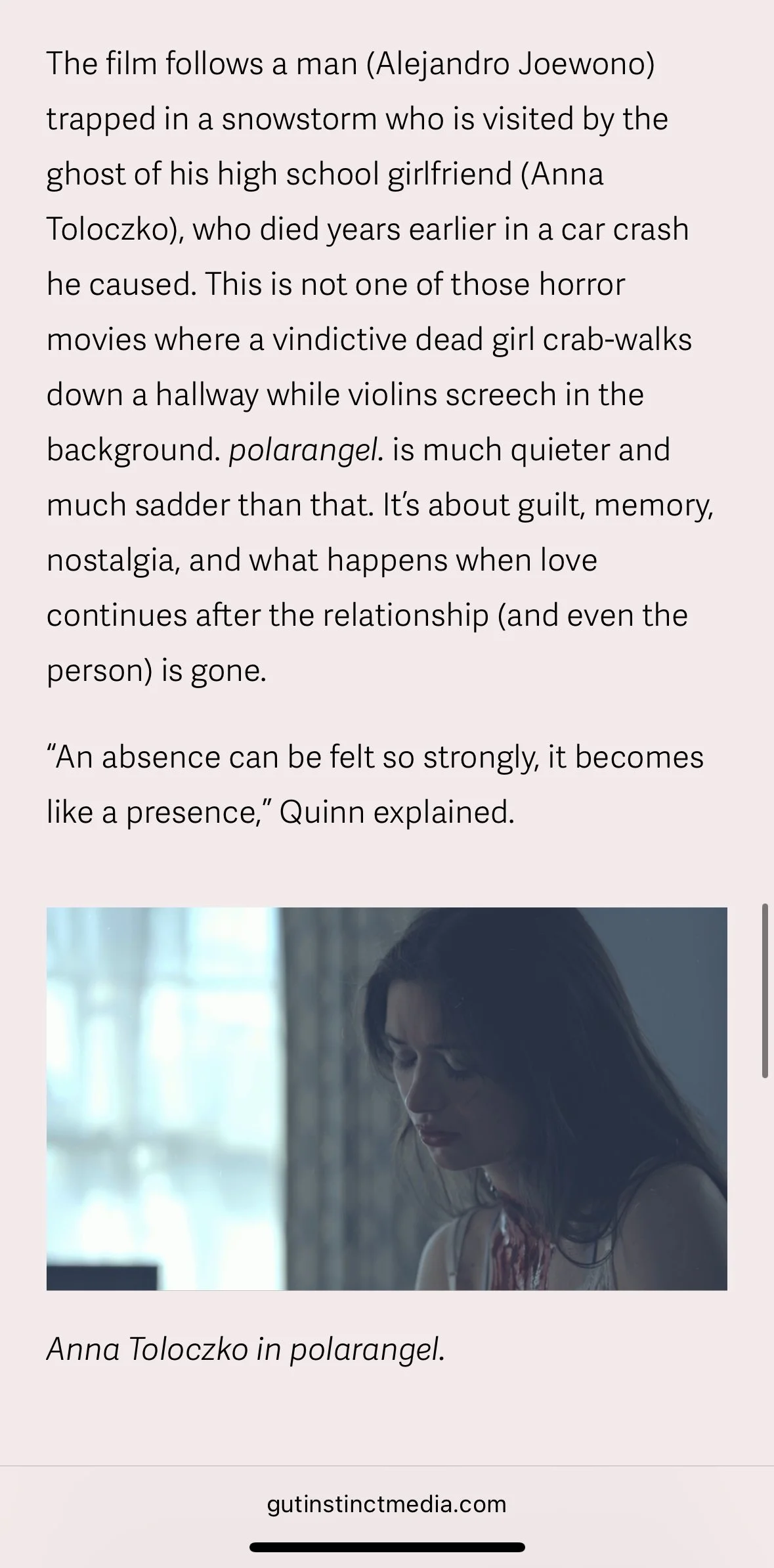 Article about Polarangel featured in Gut Instinct Media