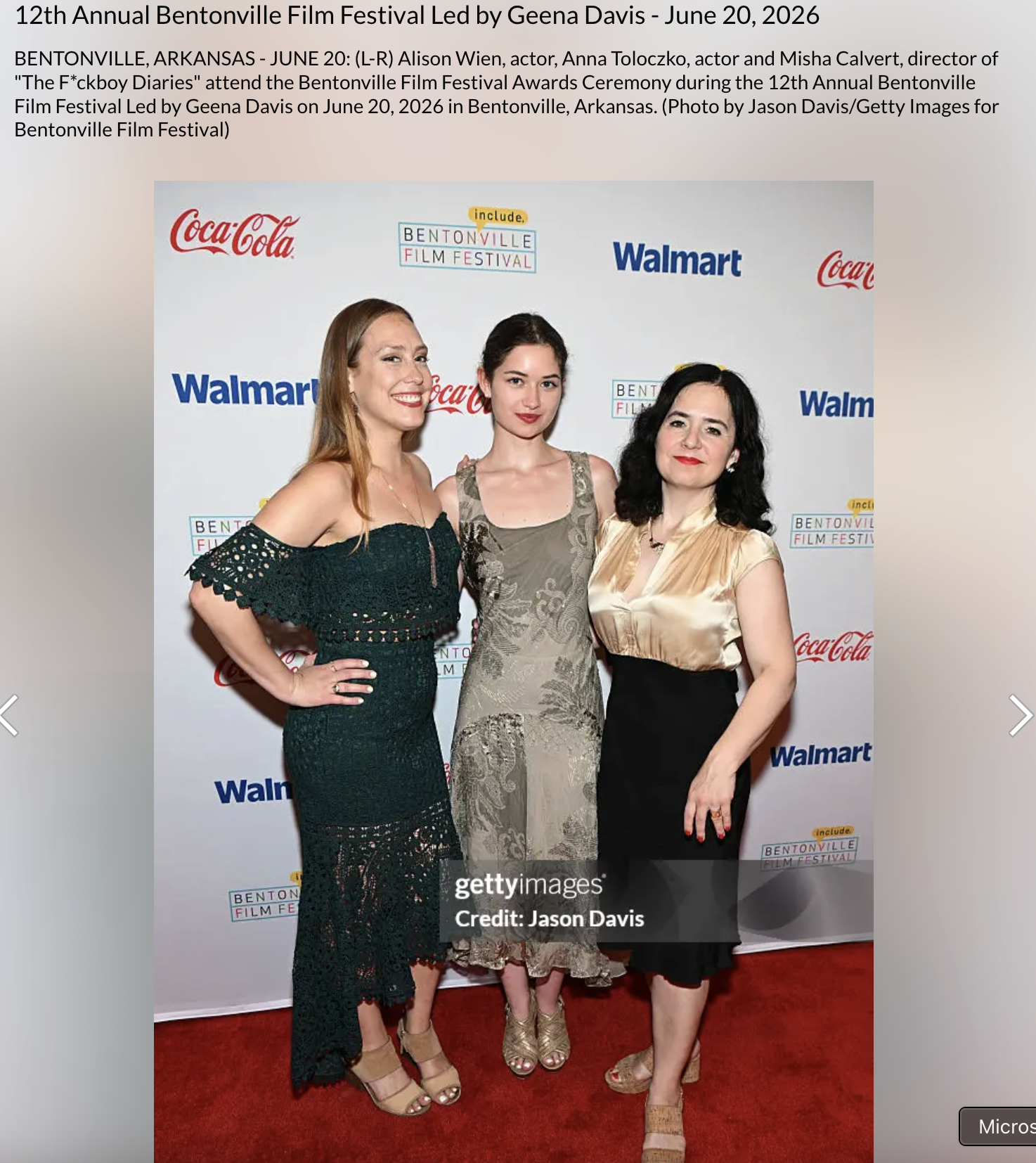 12th Annual Bentonville Film Festival

All rights reserved to Getty Images