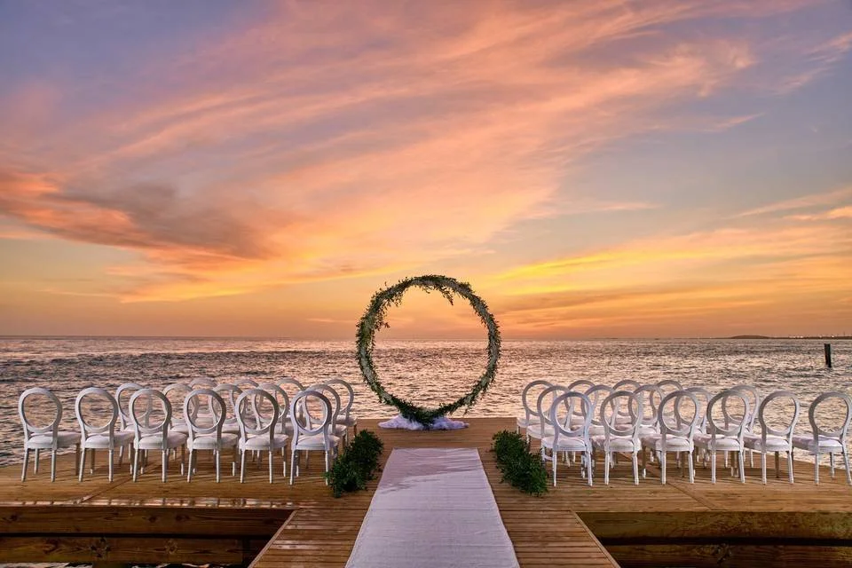 Romantic wedding ceremony at Isla Bella Resort, tropical destination venue in the Florida Keys.”