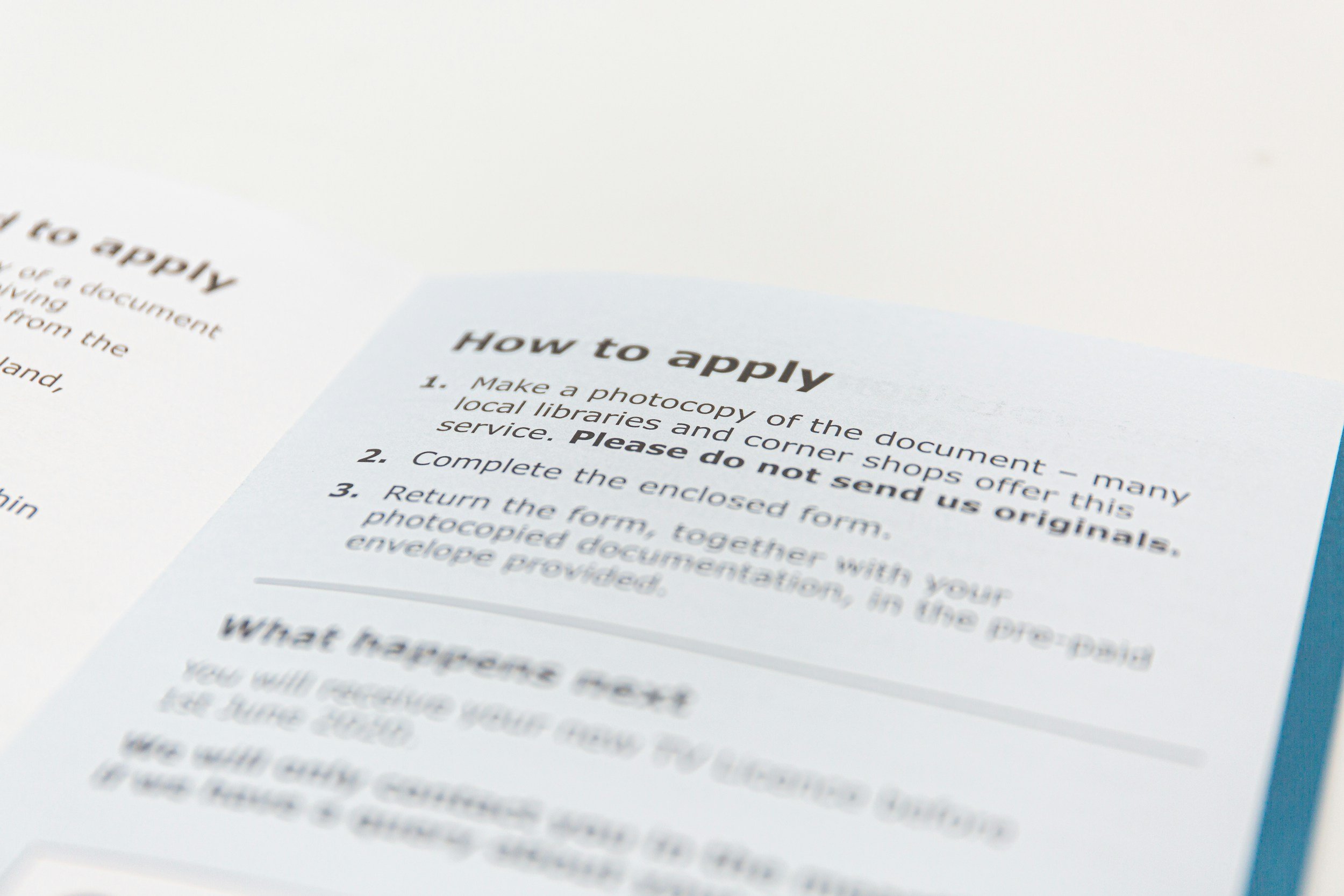 Close-up of a job description for a role that requires an application form or personal statement, for an NHS and public sector role. The CV and application needs to be tailored to the job description. 