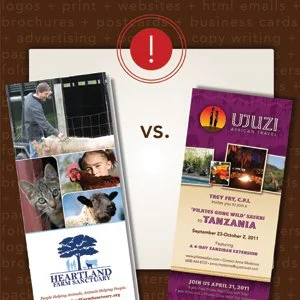 Trifold brochure design and a Rack Card