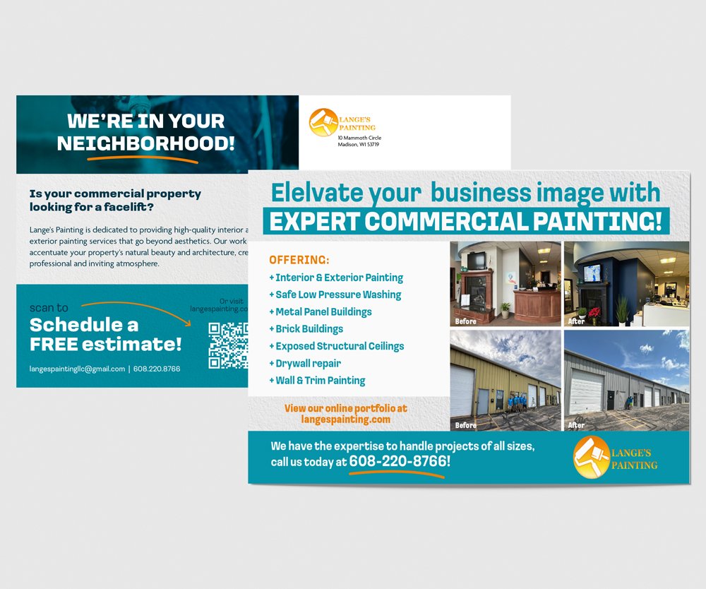 Direct mail piece for Lange’s Painting