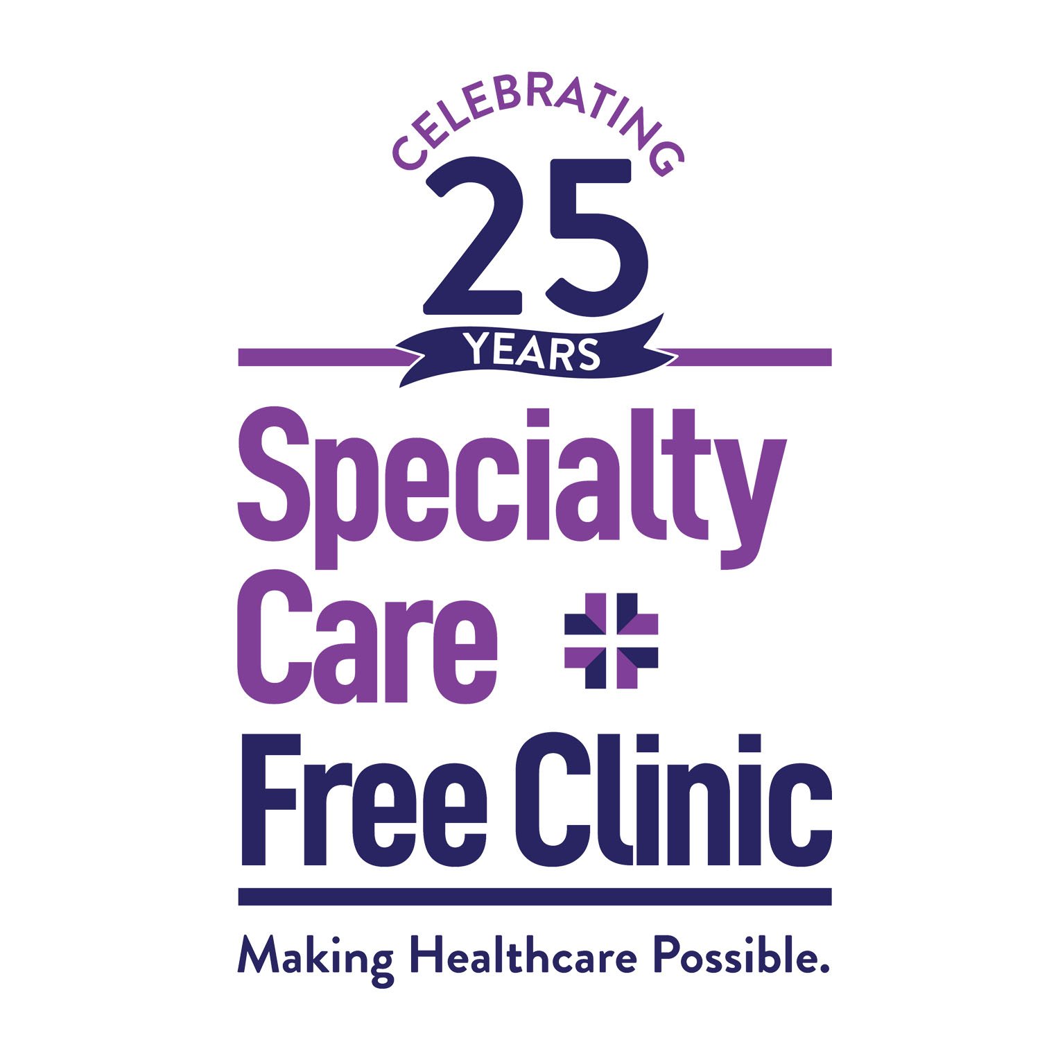 Anniversary logo design for Specialty Care Free Clinic