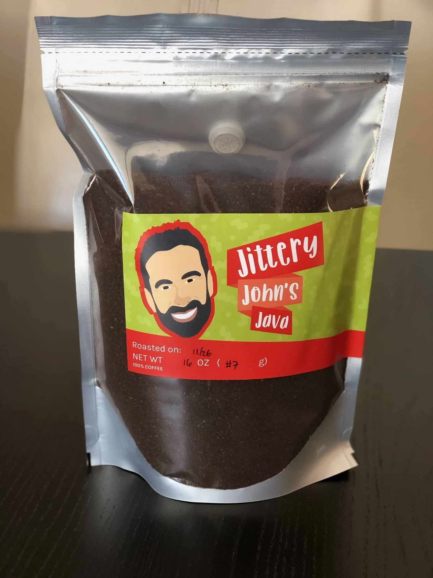 Jittery John's Java Custom Coffee Label Design