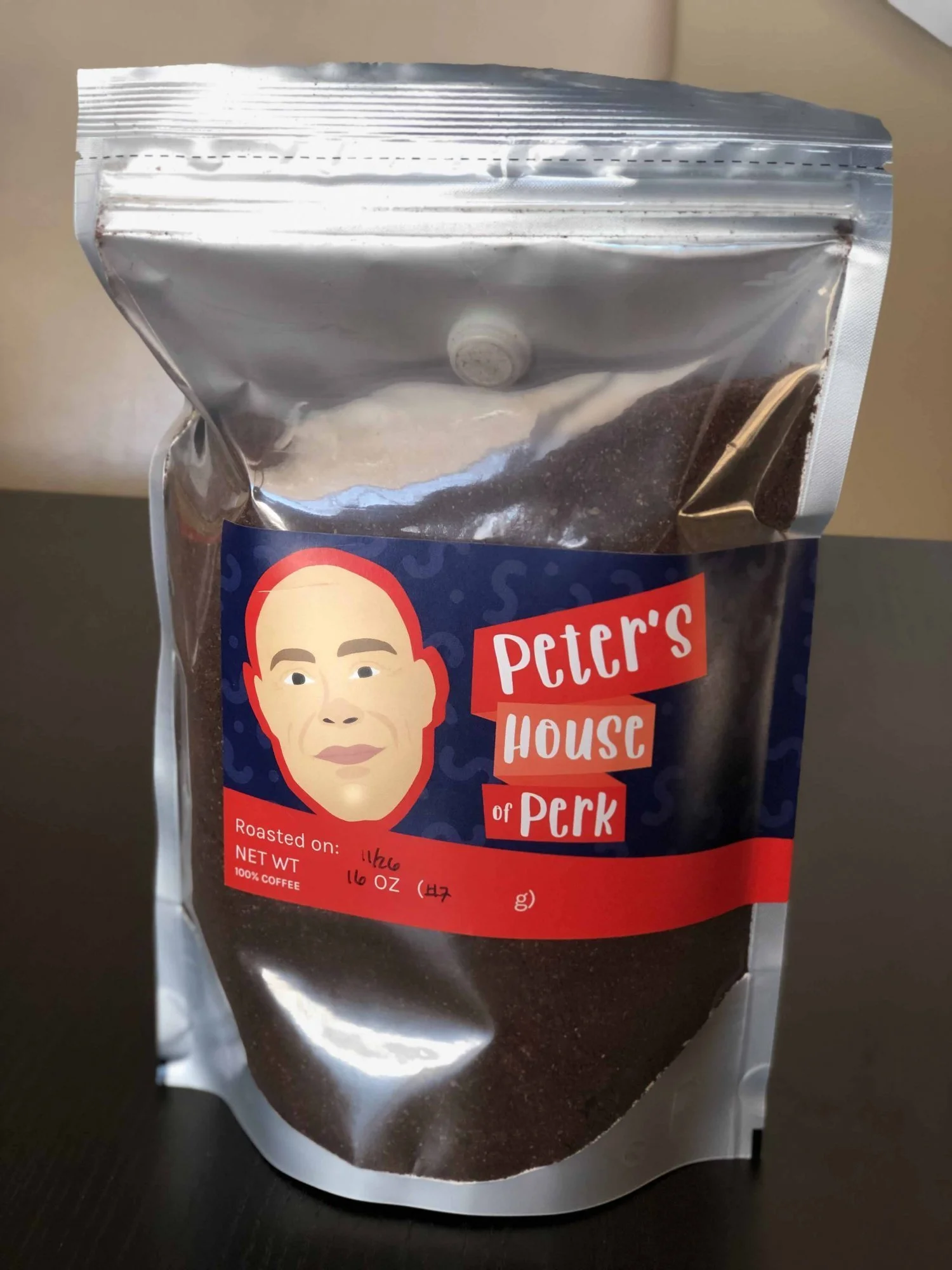 Peter's House of Perk Custom Coffee Label Design