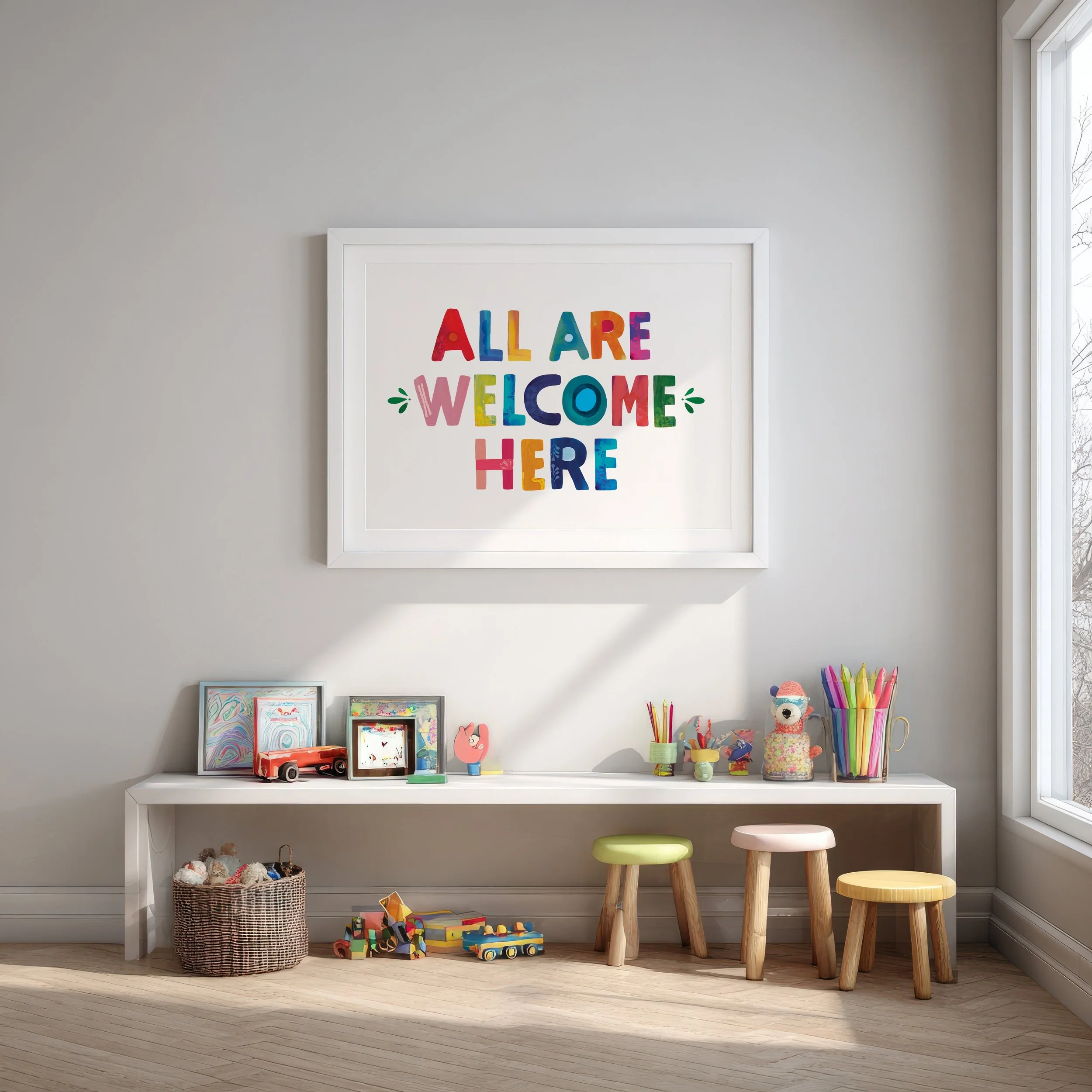 all are welcome here desk.jpg
