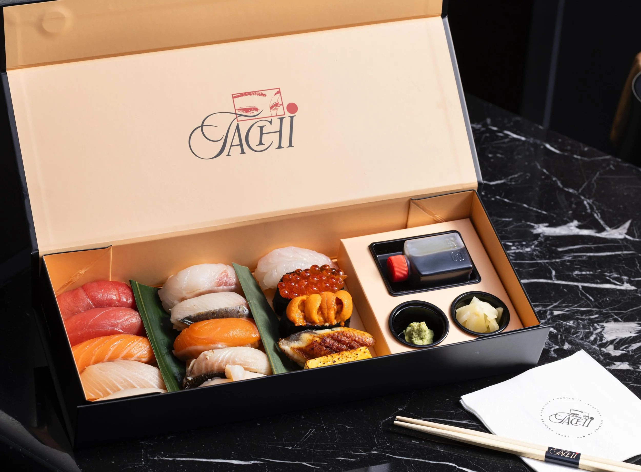 Work dinner, handled. Order Tachi to-go + delivery. 

#tachinyc #midtowneats #nycfoodie #sushi #omakase