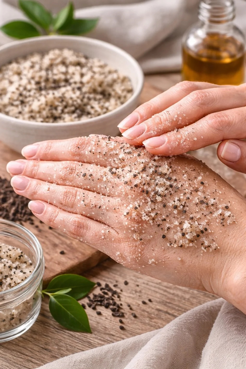 Exfoliating hands with sugar scrub. copy.jpg