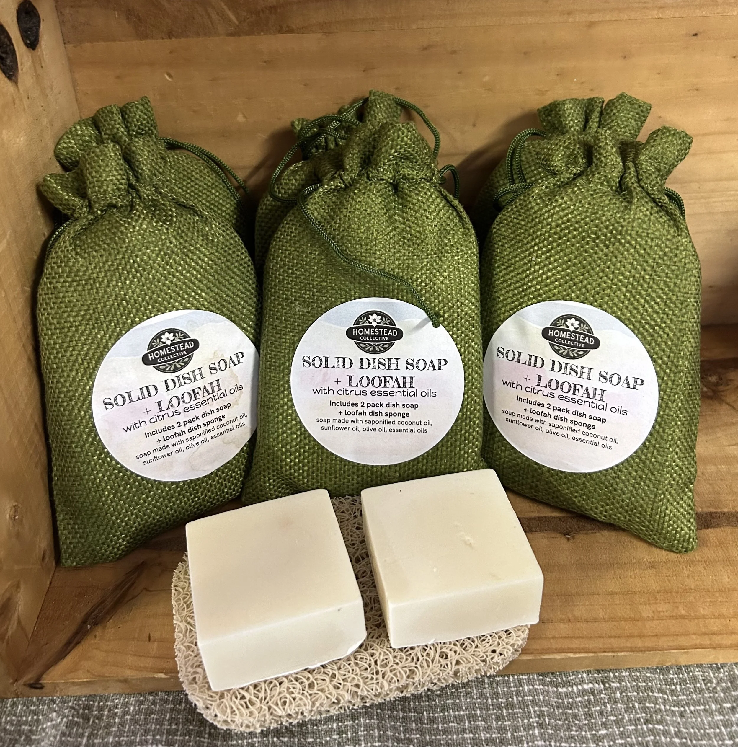 Solid Dish Soap (zero waste, citrus scent)