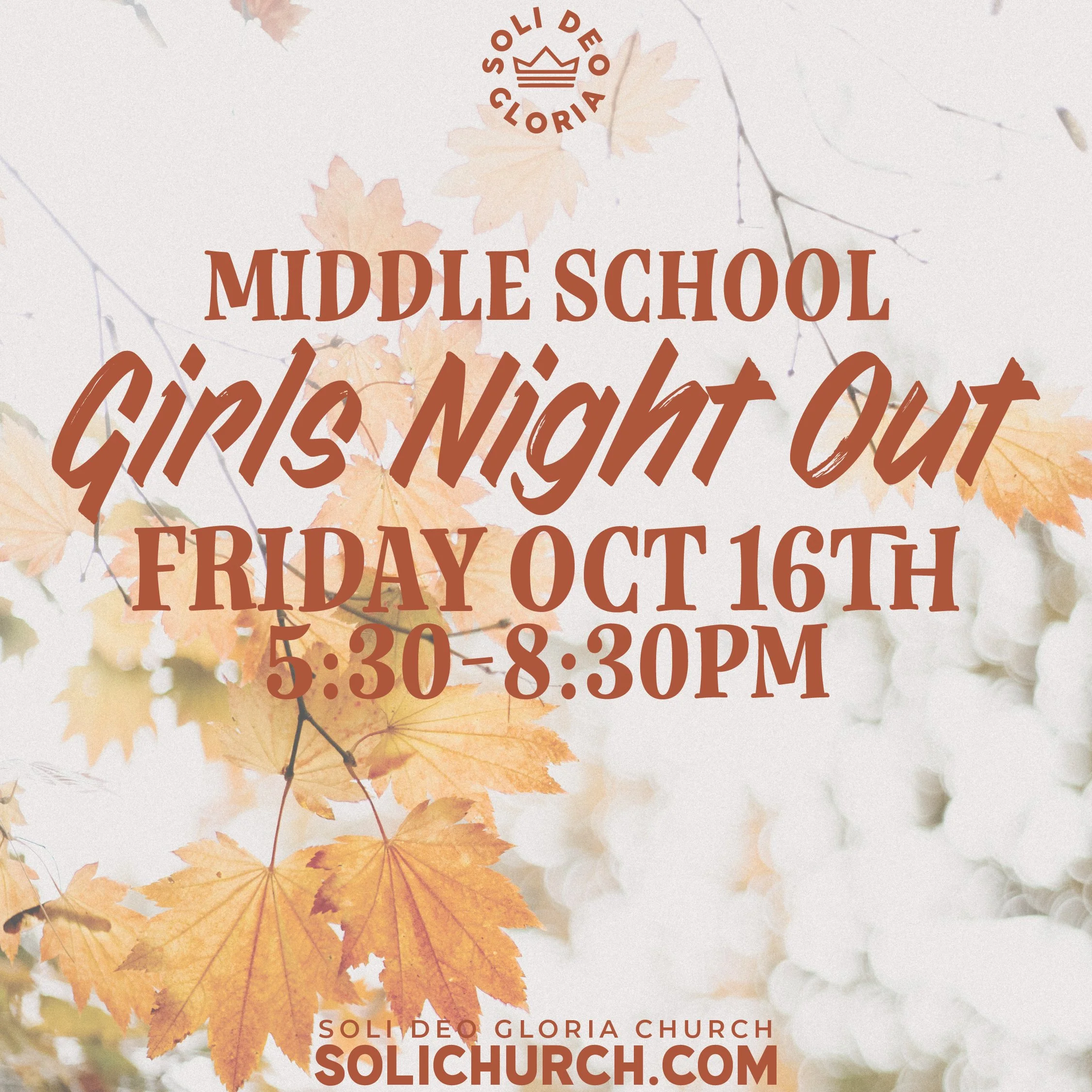 Middle School Girls Night Out