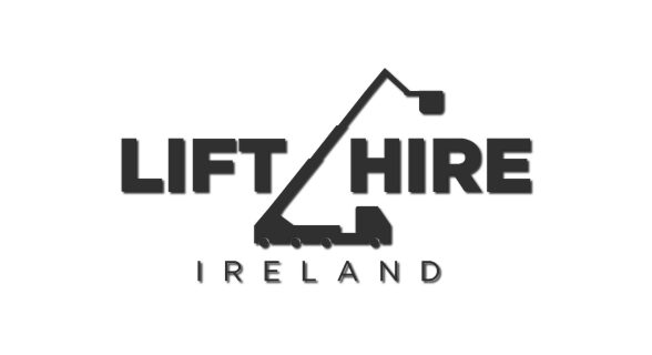 Lift Hire Ireland logo with a stylized crane lifting the word "Hire".