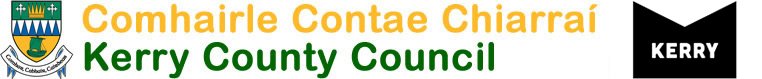 Kerry County Council official banner with crest and Irish text