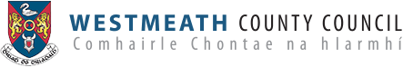 Westmeath County Council logo with coat of arms and Irish motto