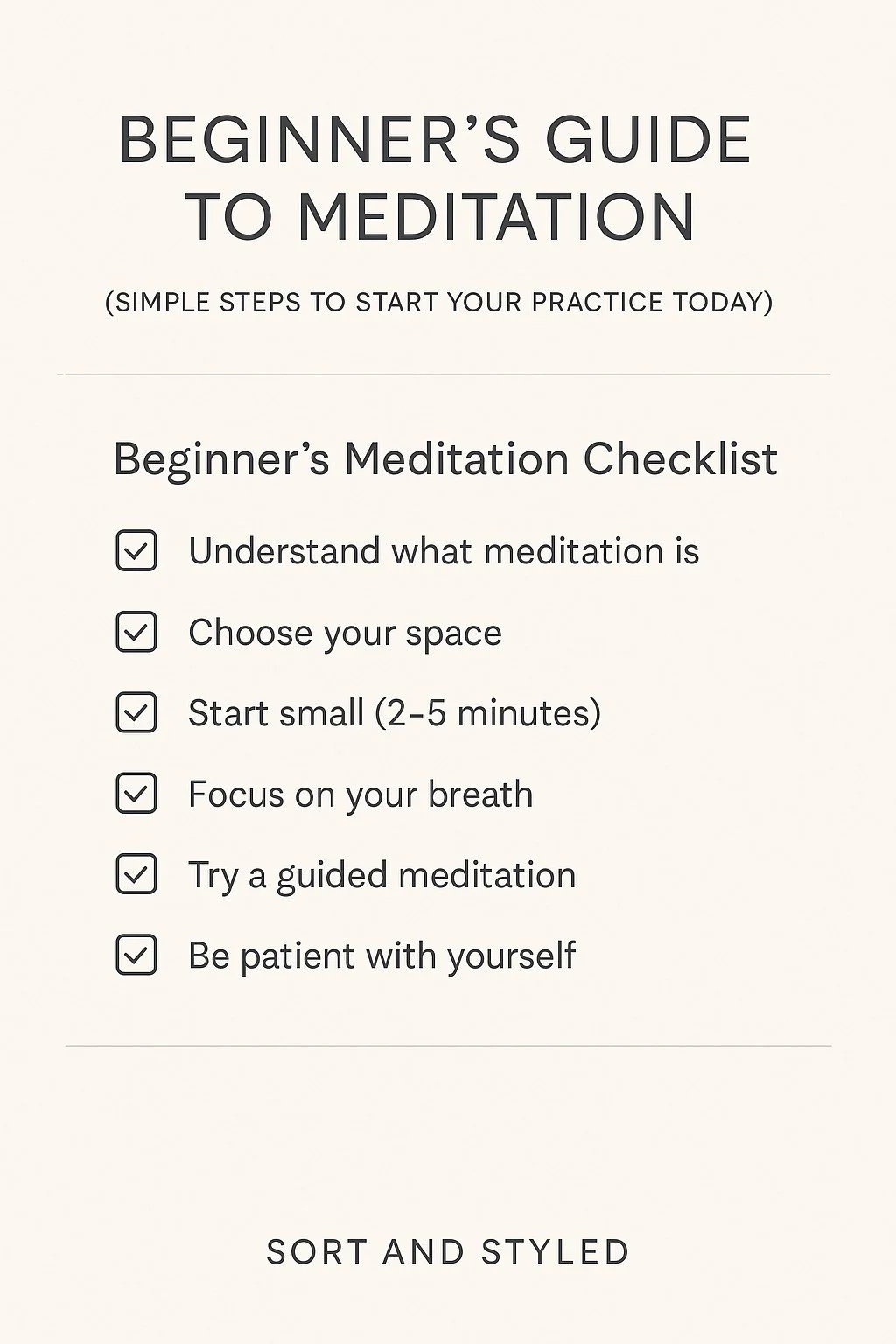 A Beginner’s Guide to Meditation(Simple Steps to Start Your Practice Today)