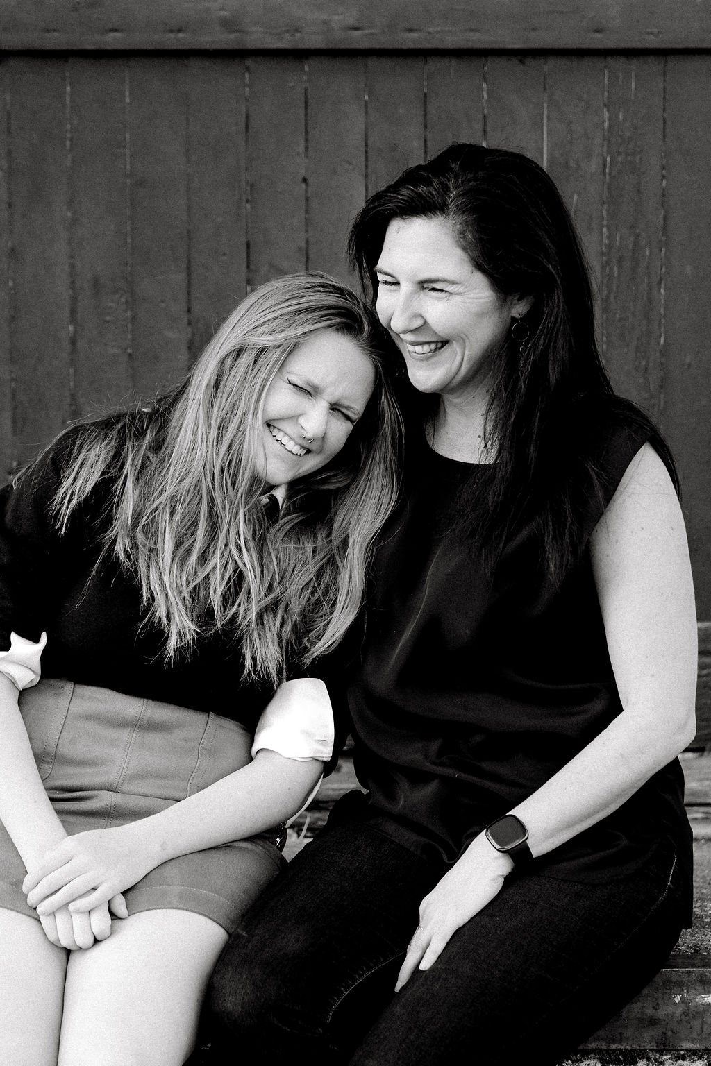 Gina Watkins laughing with her daughter