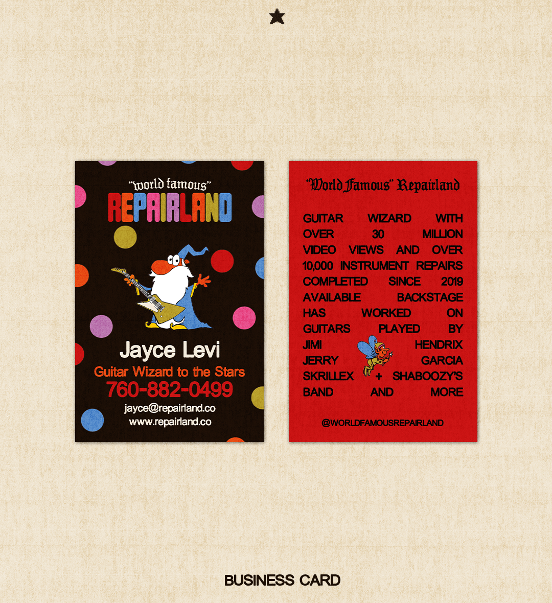 Repairland Business Card Design