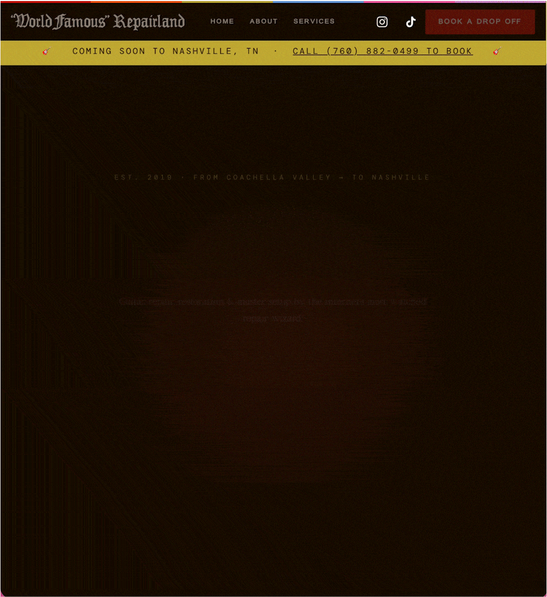 World Famous Repairland Website Gif