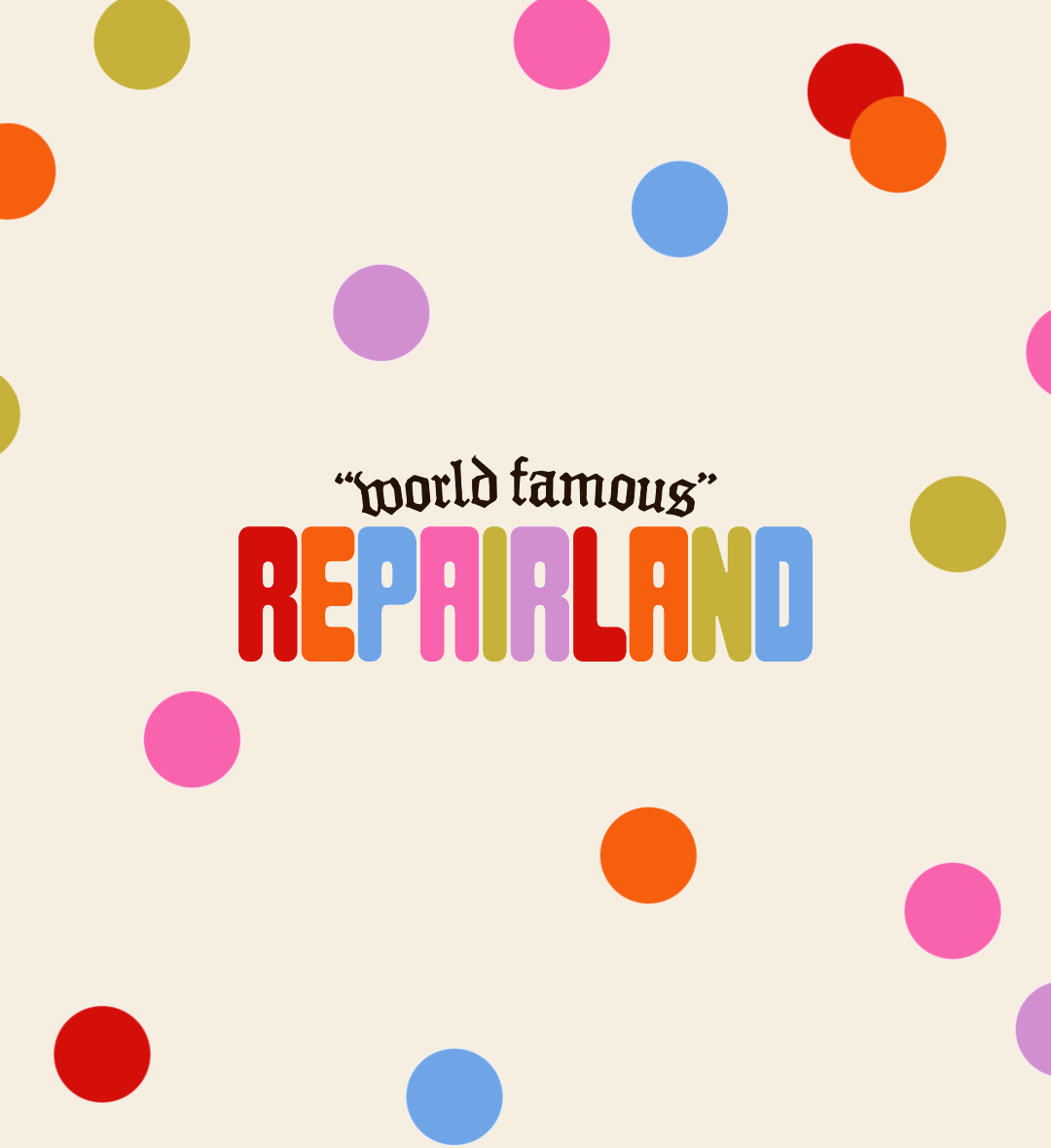 World Famous Repairland Logo Design