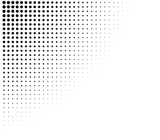 Abstract black and white halftone pattern of a face.