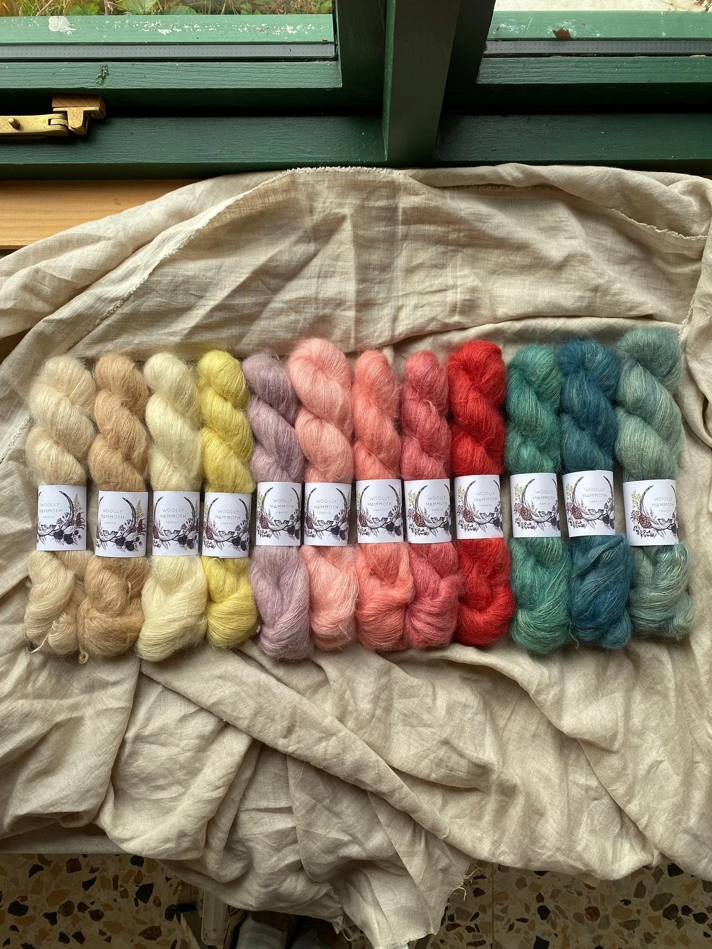 Very pleased with this collection of colours on Silk/Mohair ✨ Coming tonight, 8:00pm GMT+1 🎄🌙🍂❤️