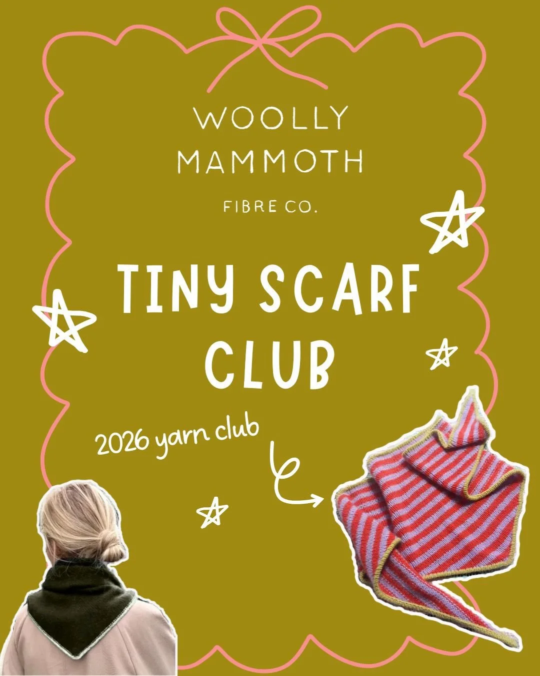 It&rsquo;s been a long time since I&rsquo;ve done a yarn club, so drumroll please&hellip;may I introduce the Tiny Scarf Club! 

Every month I will be picking a pattern for a small scarf or neckerchief and dyeing yarn for it, and the colours will be a