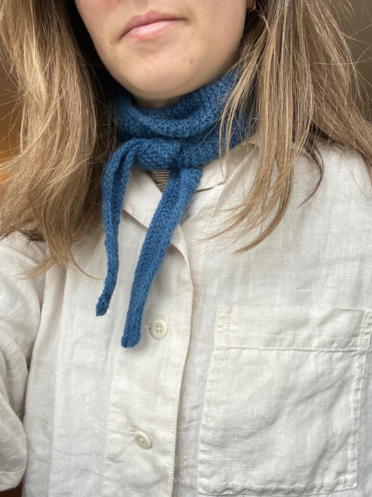 Completed a #sophiescarf @petiteknit in @shilasdairyarns (deep stash!). It turned out beautifully 🐣✨🥰