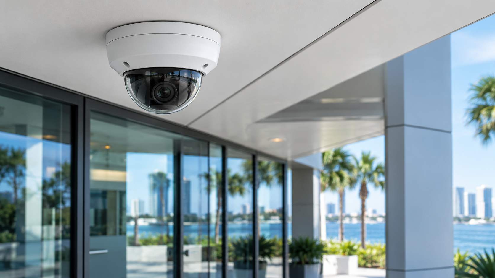 Commercial security camera installation in Tampa Bay