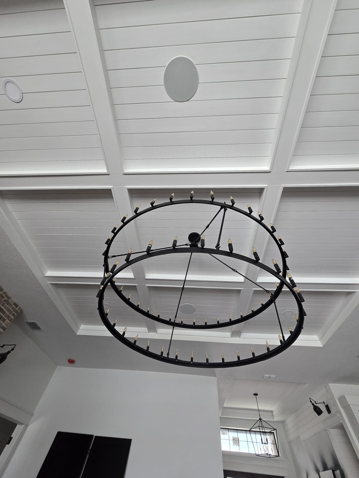In-ceiling speakers powered by Sonos Amps for multi-zone audio in a Ruskin, Florida home.