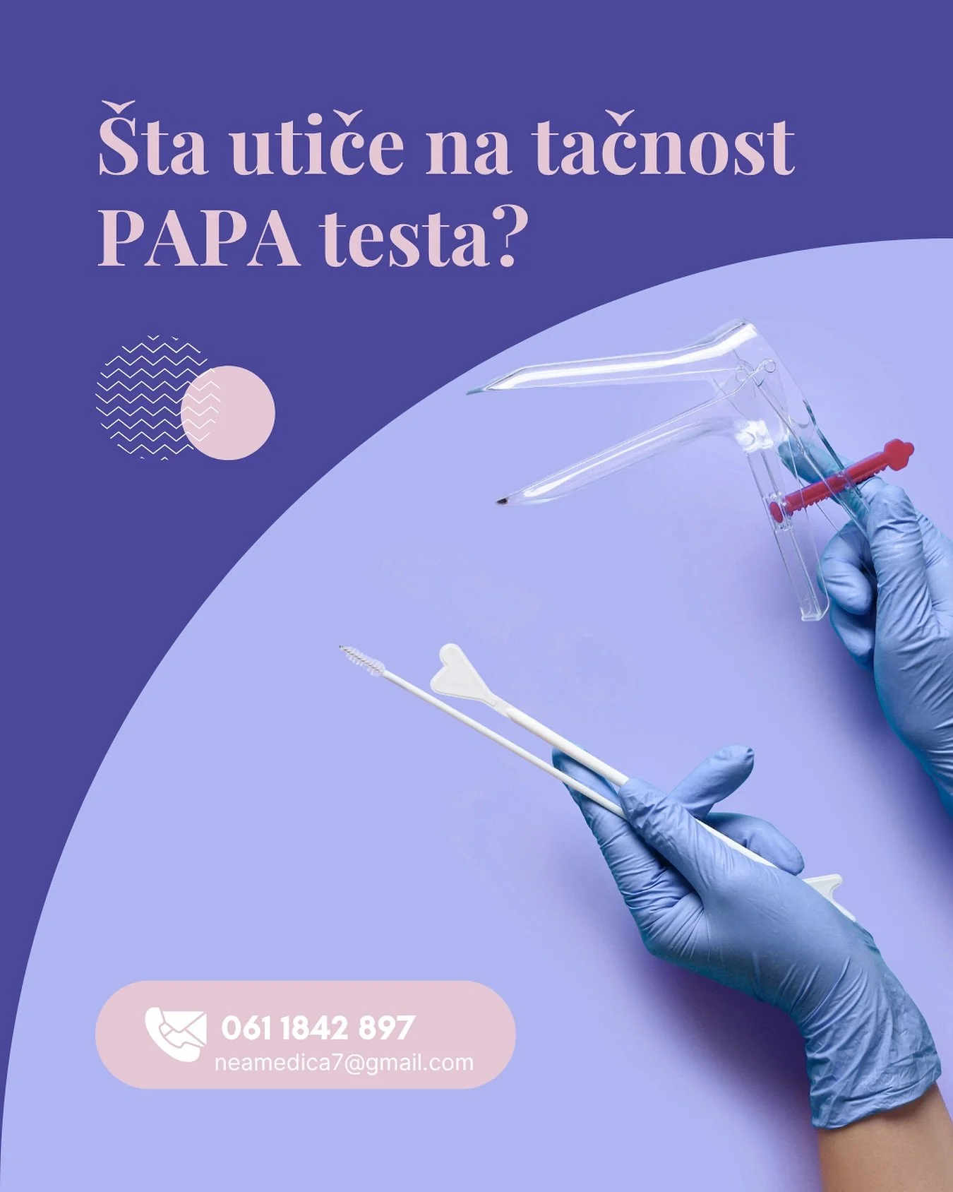 📣📣📣 Ukoliko vam PAPA nalaz nije uredan, trebalo bi da prođe mesec dana do sledećeg ponavljanja PAPA testa. Važno je da znate da na njegovu tačnost mogu da utiču:
&bull; seksualni odnosi u prethodna 2 dana
&bull; kori&scaron;ćenje vaginaleta ili ge
