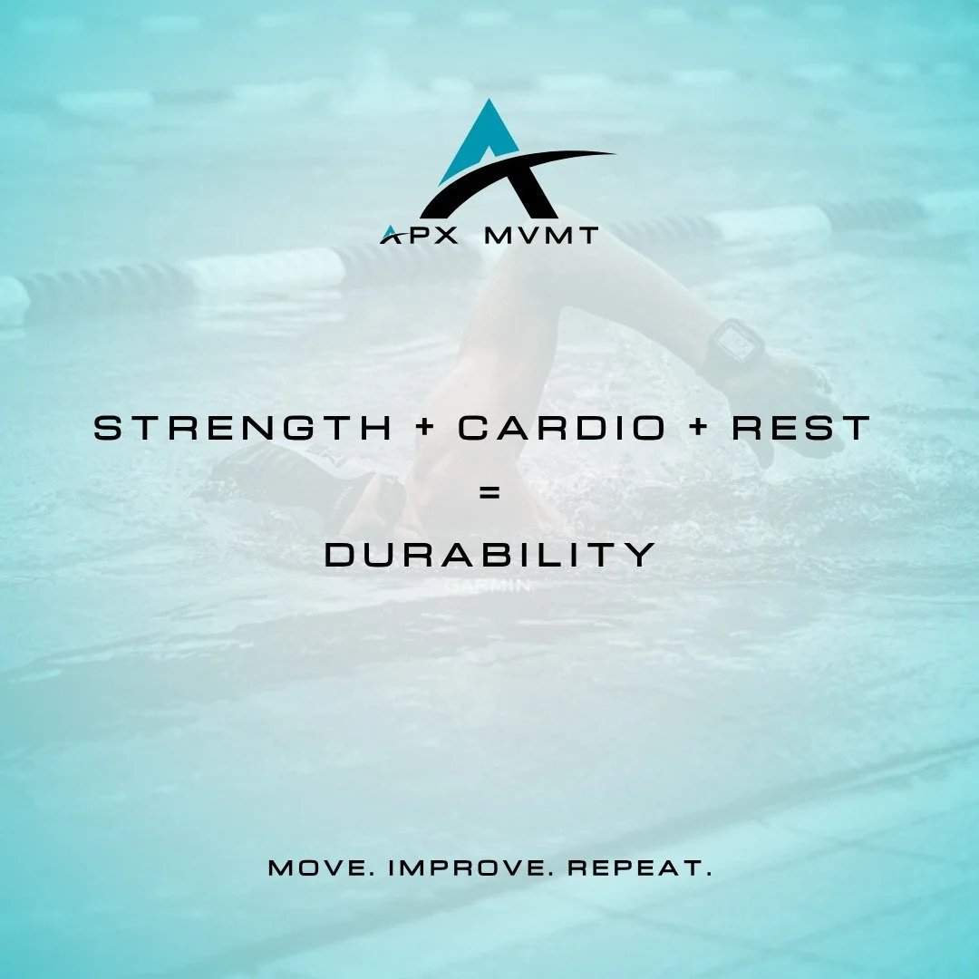It&rsquo;s not about doing more... it&rsquo;s about stacking work that supports your goals.

Strength days. Swim (or run) days. Recovery days.

That&rsquo;s the system. 

Join the APX MVMT LAB. Link in Bio.

#HybridAthleteReimagined #APXMVMTLAB
