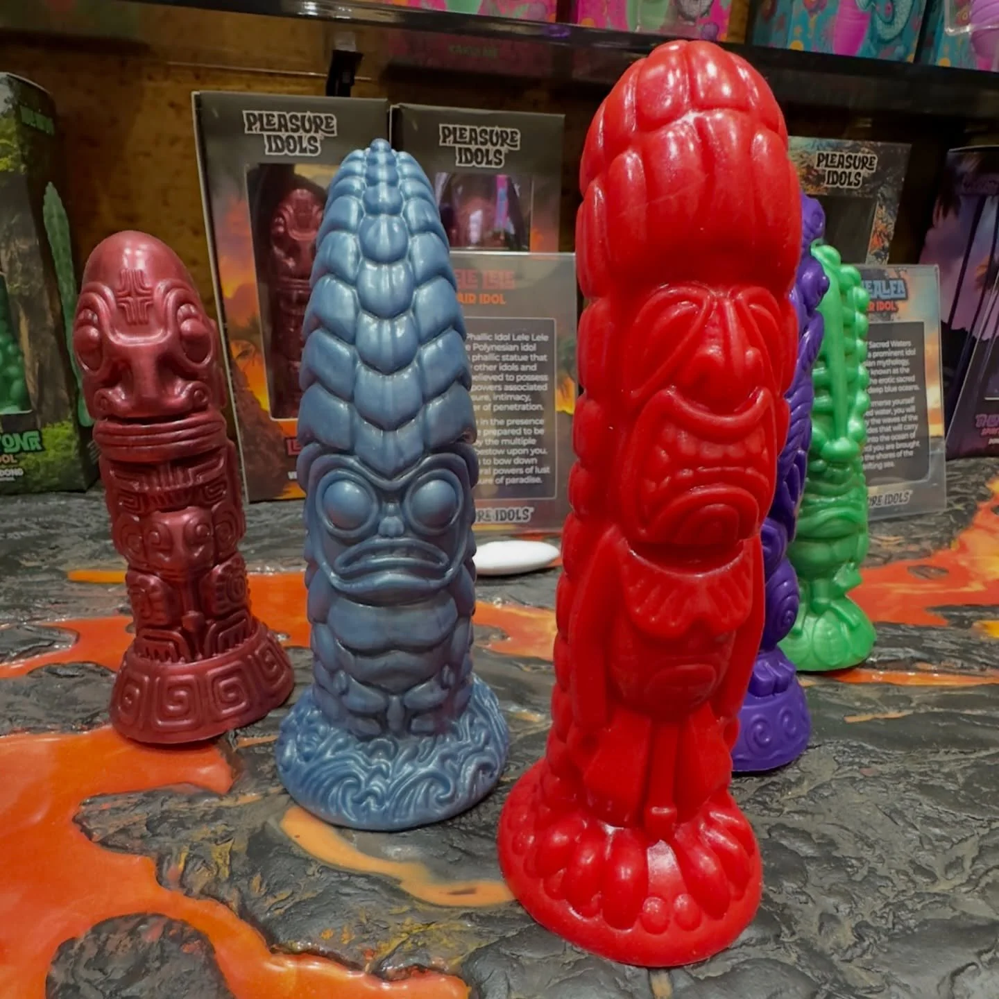 From the islands&hellip; with heat 🌺🔥
Our Pleasure Idols are bringing tropical fantasy to life.
Red, Blue, Green or Purple &mdash; what&rsquo;s your vibe? 👀🌊

#IslandVibes #TikiStyle #PolynesianInspired #AdultNovelties #ShopOnline CouplesPlay Exo