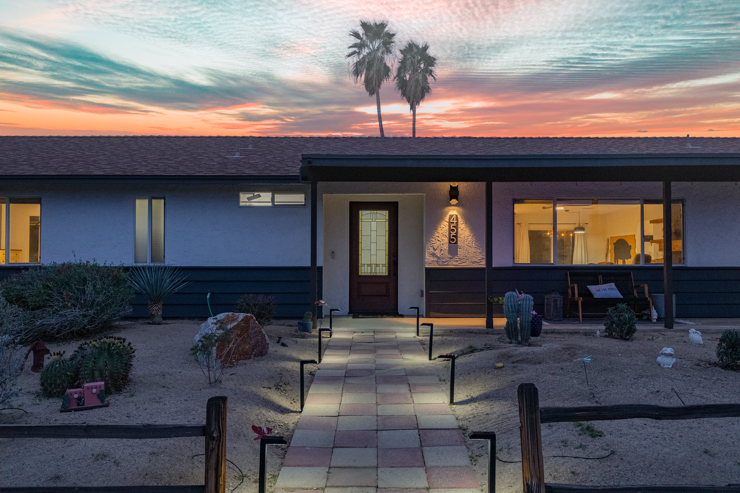 Twilight Photography of an airbnb short term rental in san diego county