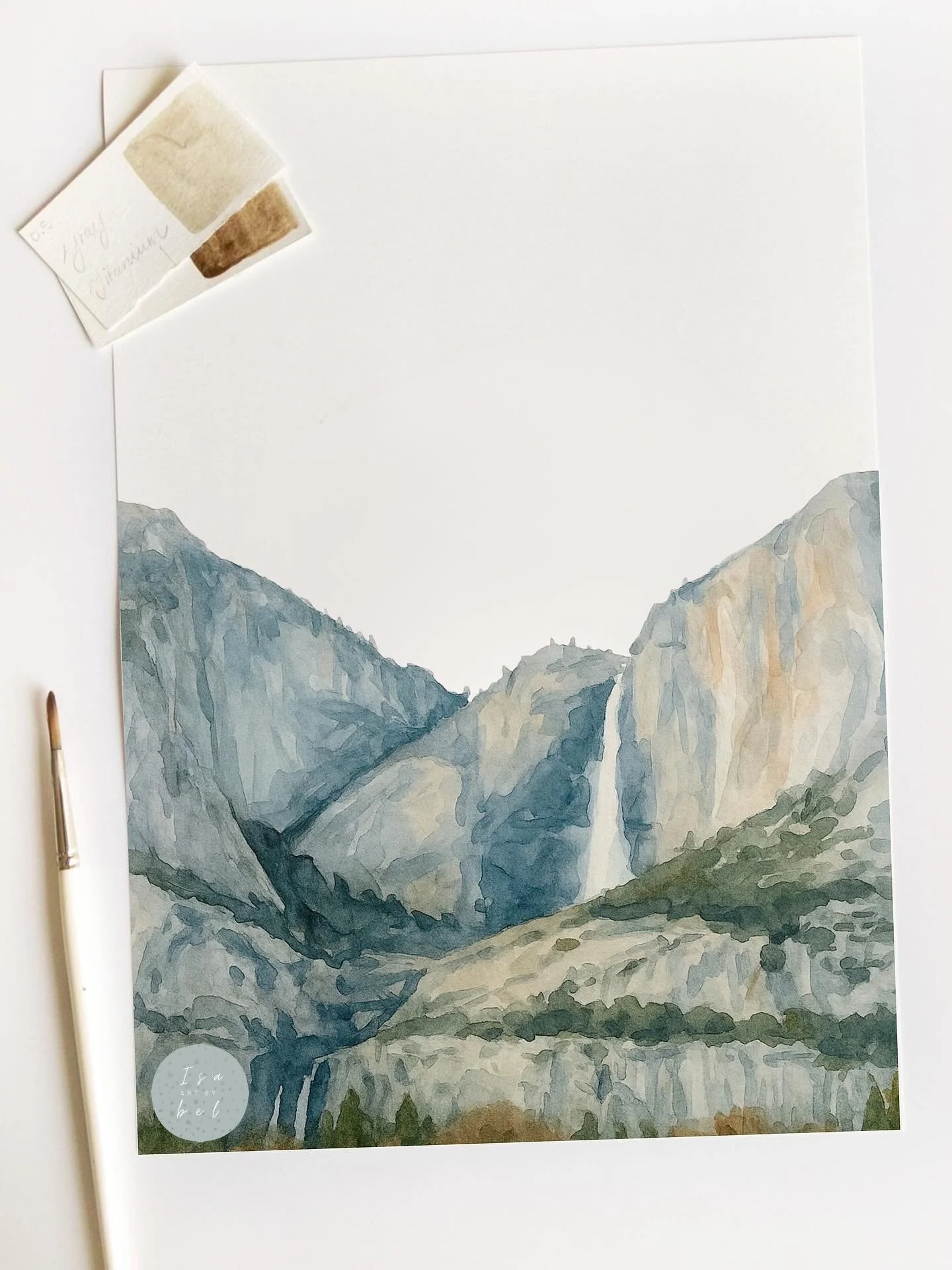 New watercolor art print is available in my shop! 

&ldquo;Yosemite Falls&rdquo;