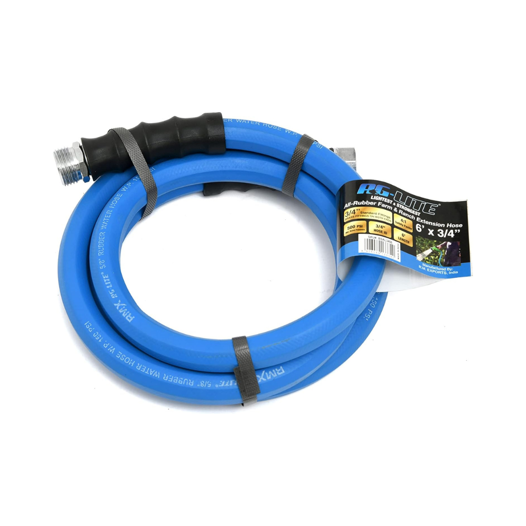 5/8" x 6' Hot/Cold Water Rubber Garden Hose