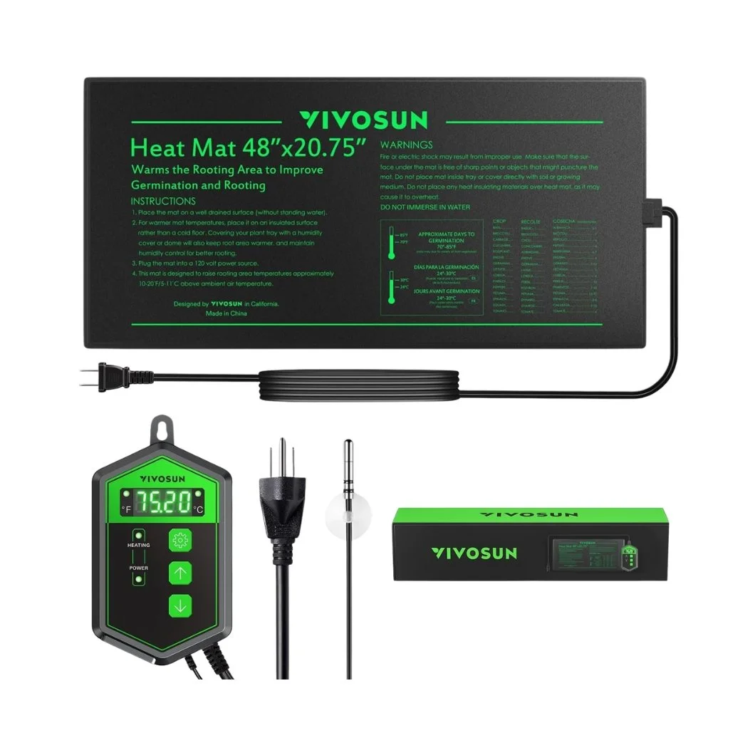 Seedling Heat Mat and Digital Thermostat Combo Set