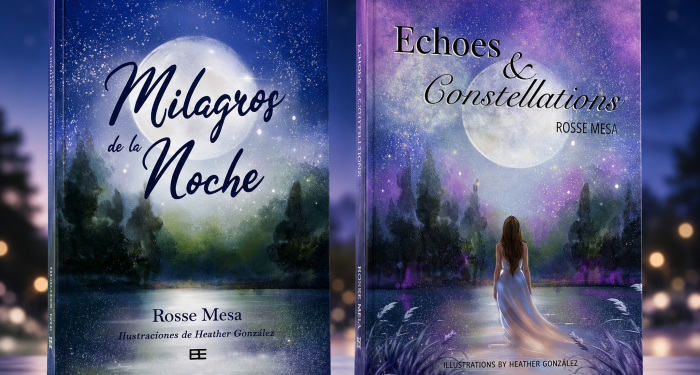 Río de Oro Editores presentará los poemarios Milagros de la noche y Echoes &amp; Constellations, de Rosse Mesa