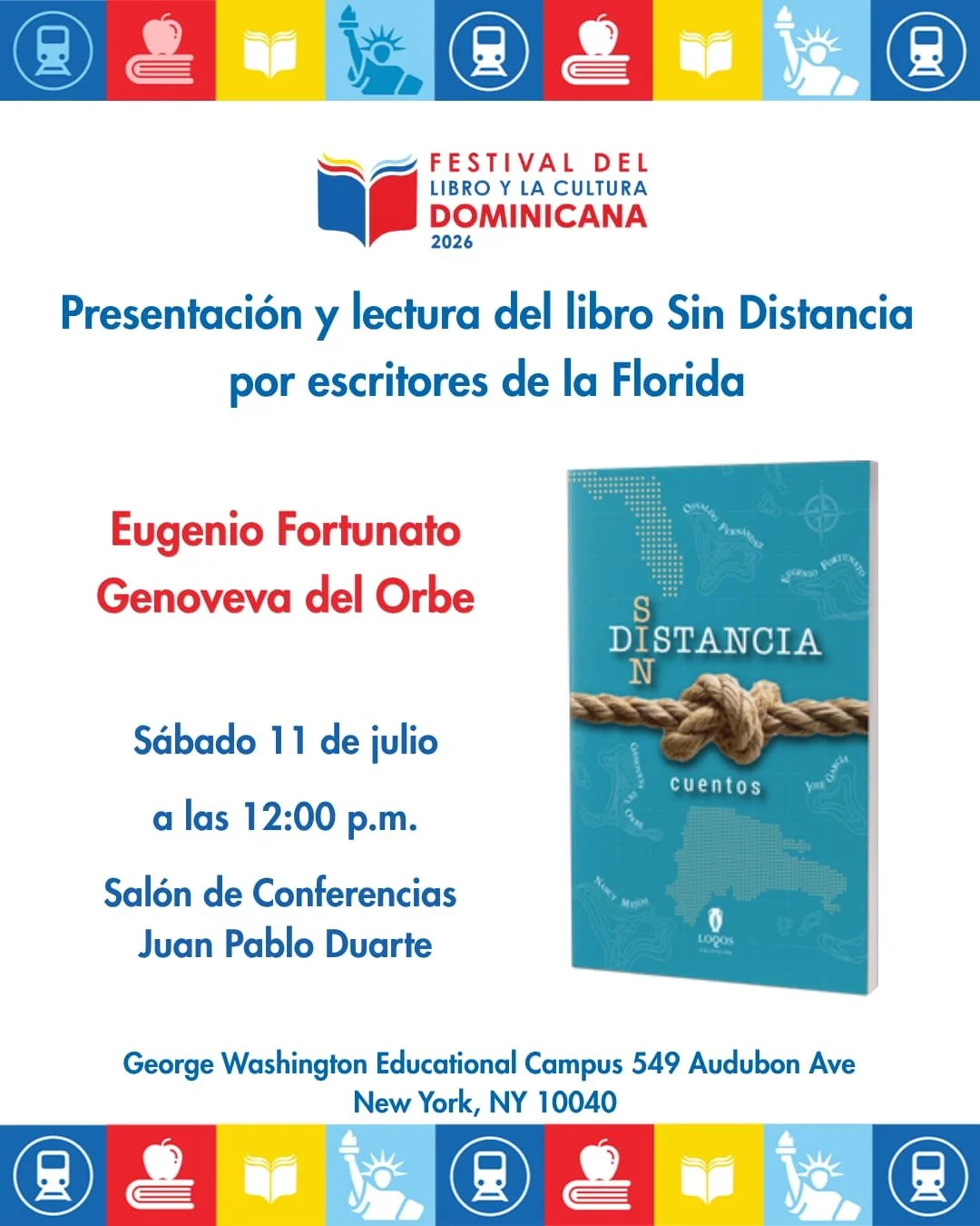 Presentarán en Nueva York «Sin distancia», libro de cuentos de la colección Logos de Río de Oro Editores