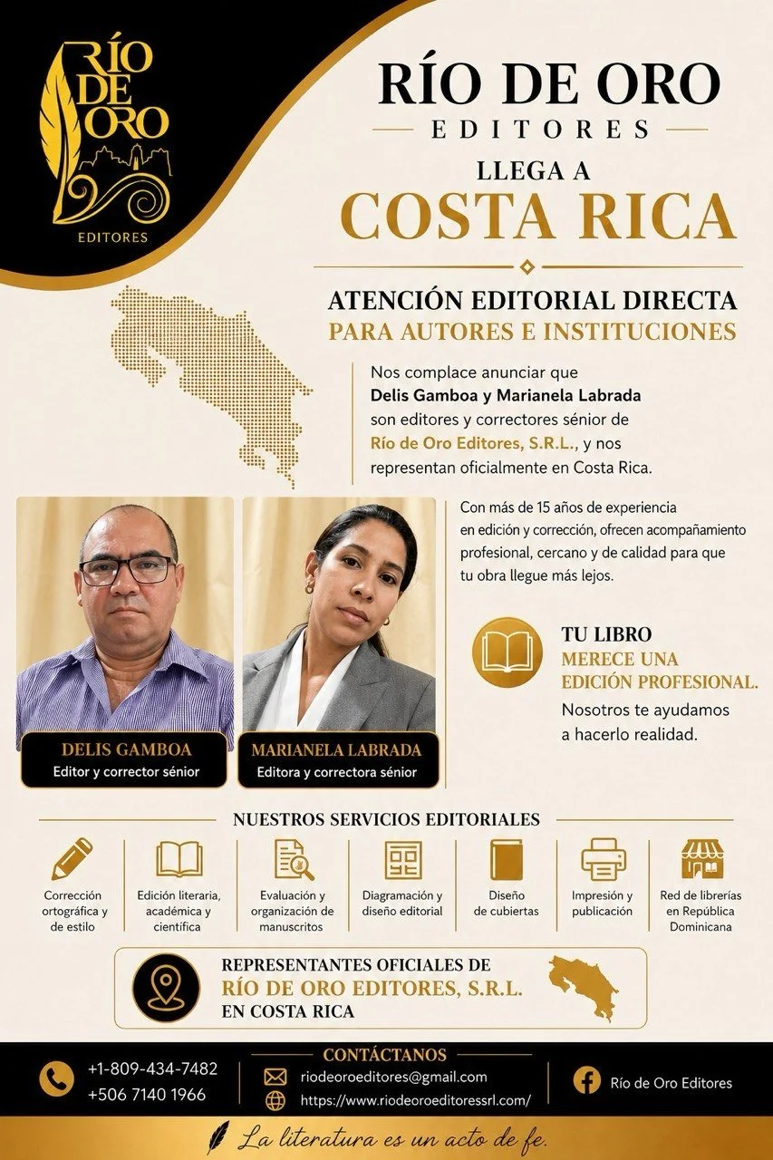 ¡Río de Oro Editores llega a Costa Rica!