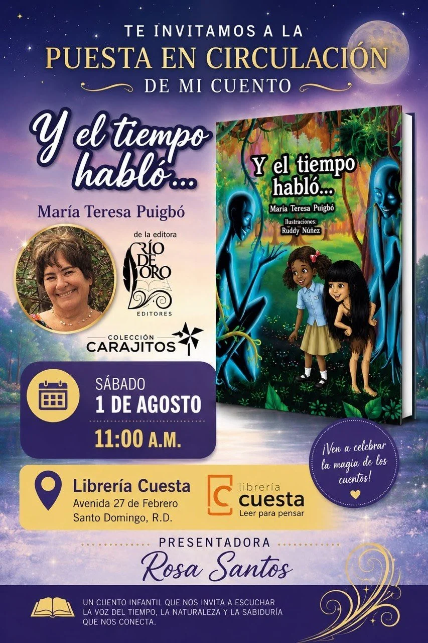 Te invitamos a la puesta en circulación del cuento de María Teresa Puigbó «Y el tiempo habló…».