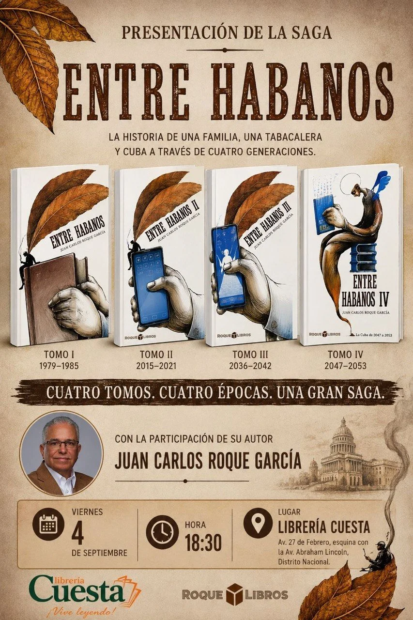 Río de Oro Editores acompañará en República Dominicana la saga Entre Habanos