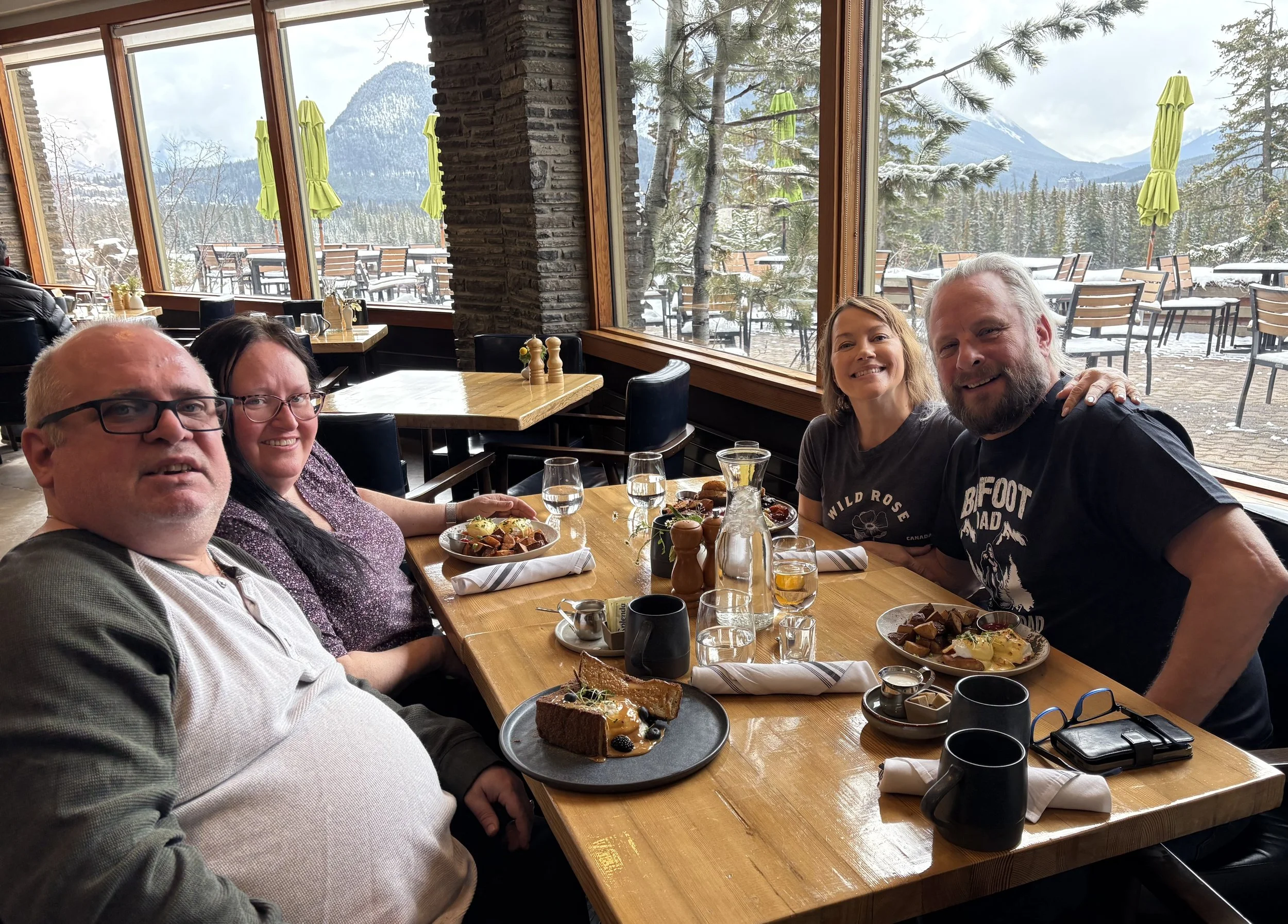 A photograph of Dave Weirmeir (left), on his honeymoon in Banff, Alberta, Canada.