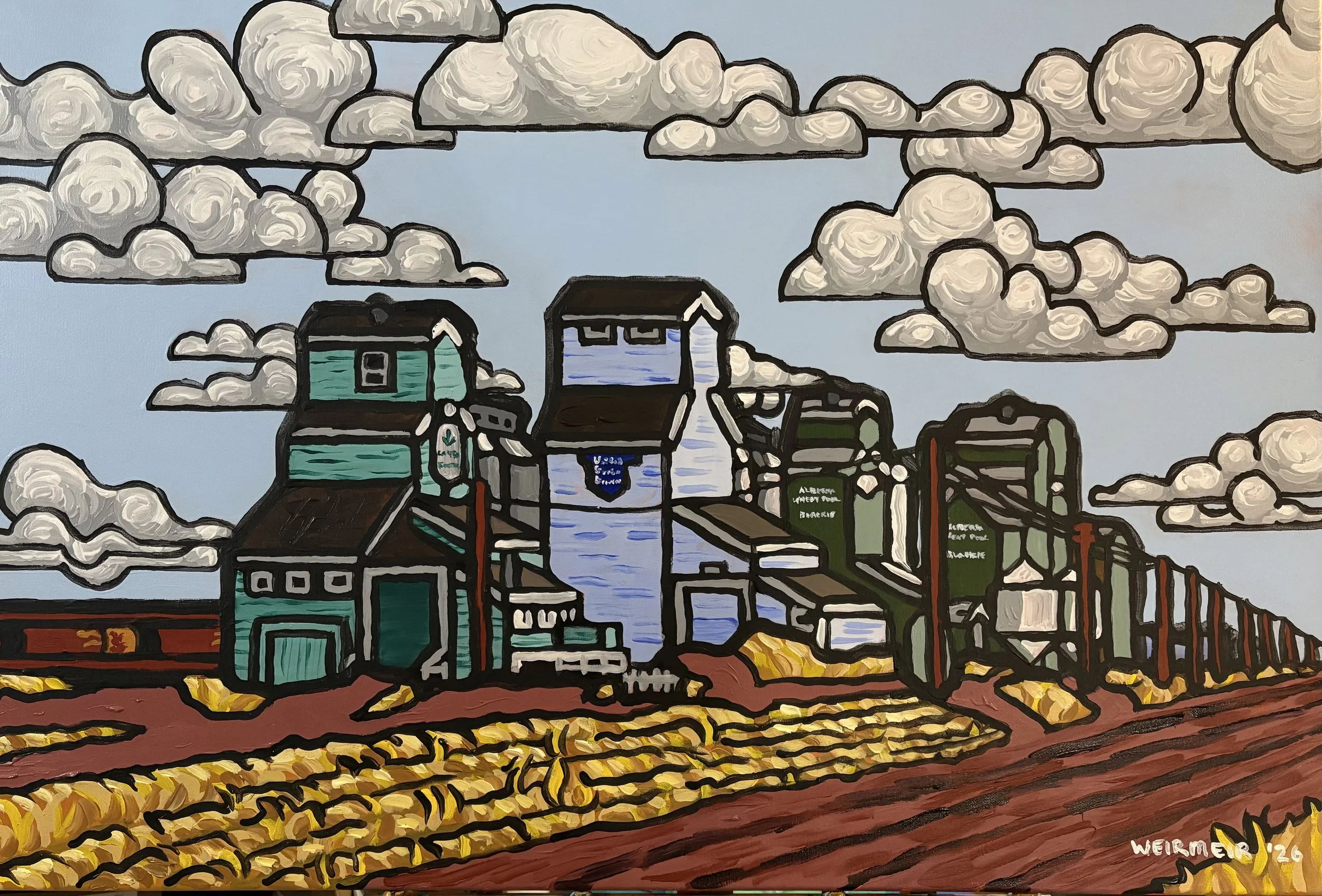 "Grain Elevators, Blackie, AB"