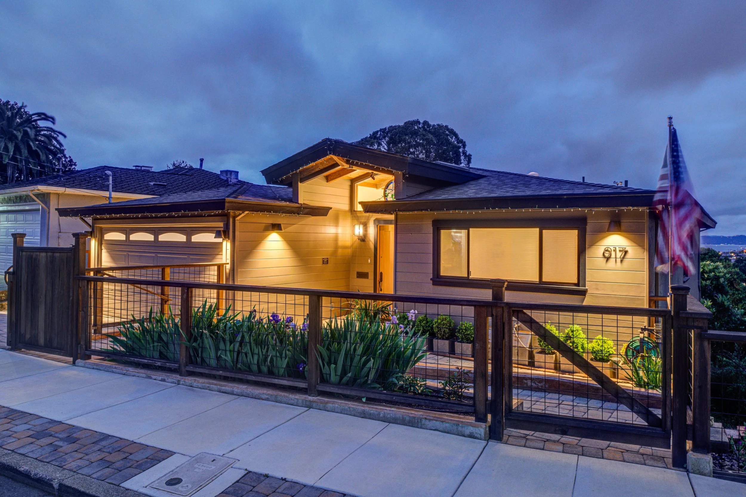 New front entry, fence and access from the street