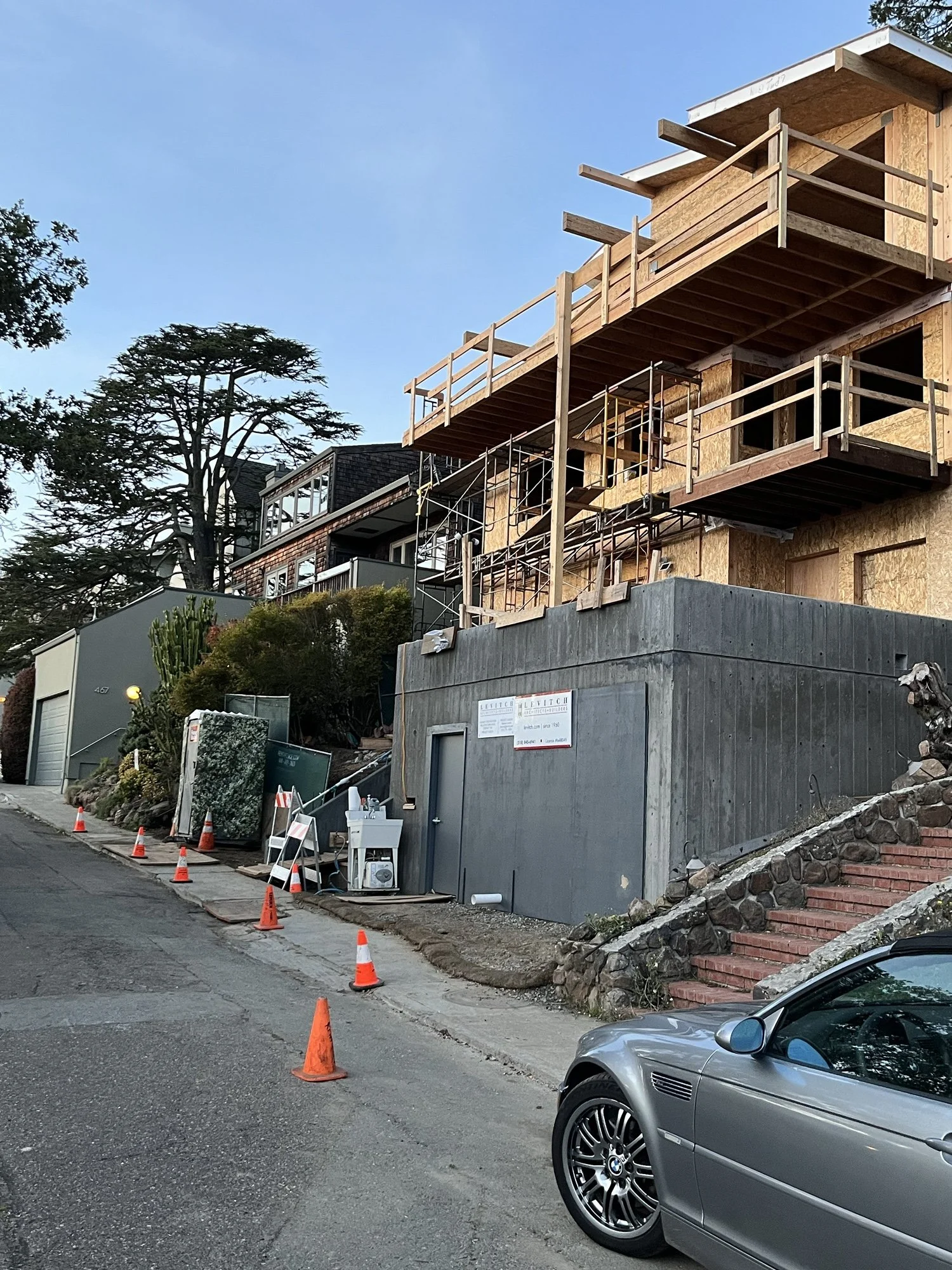 A photograph of a construction site that Levitch worked on