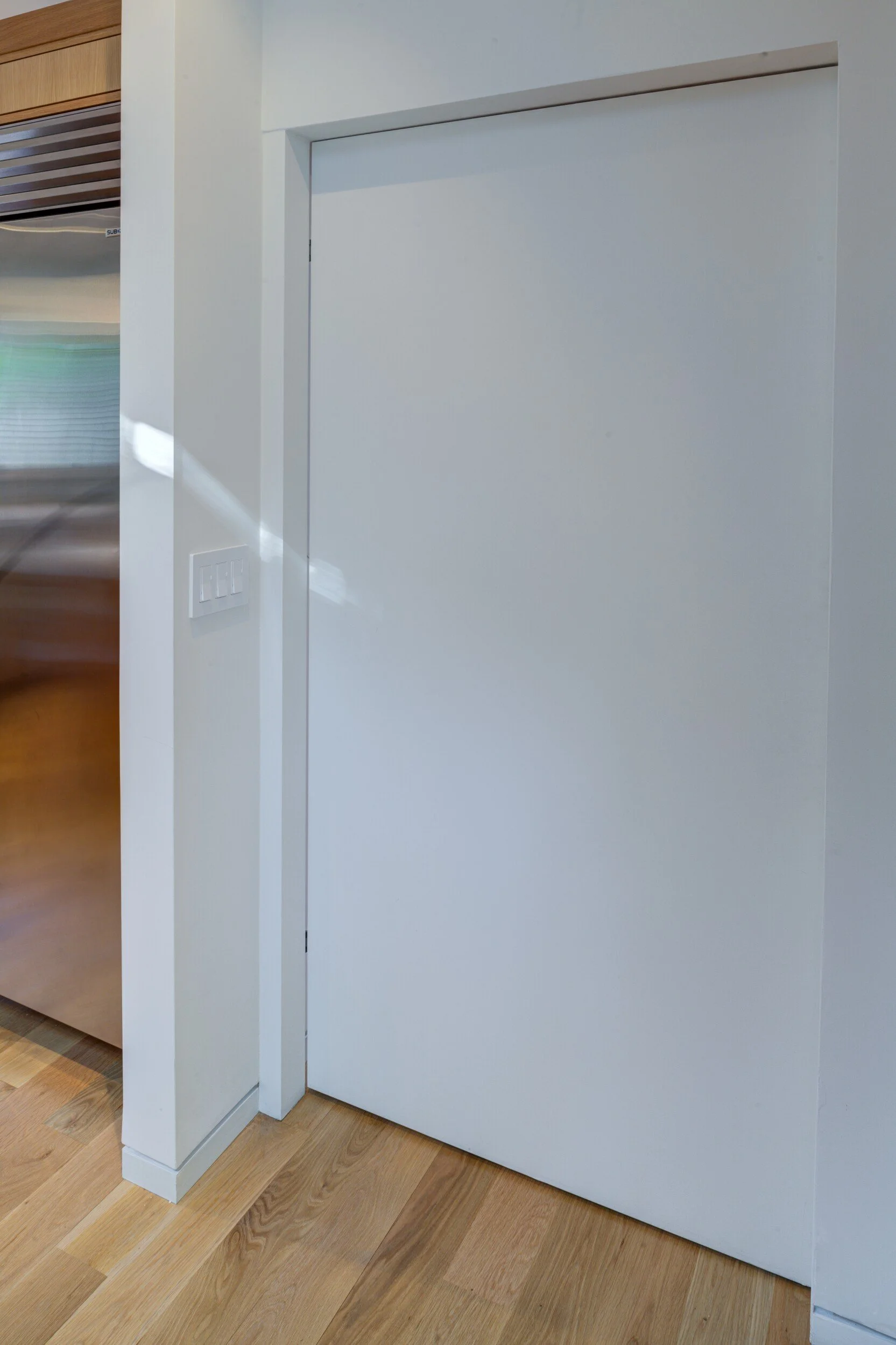 Special flush door in closed position