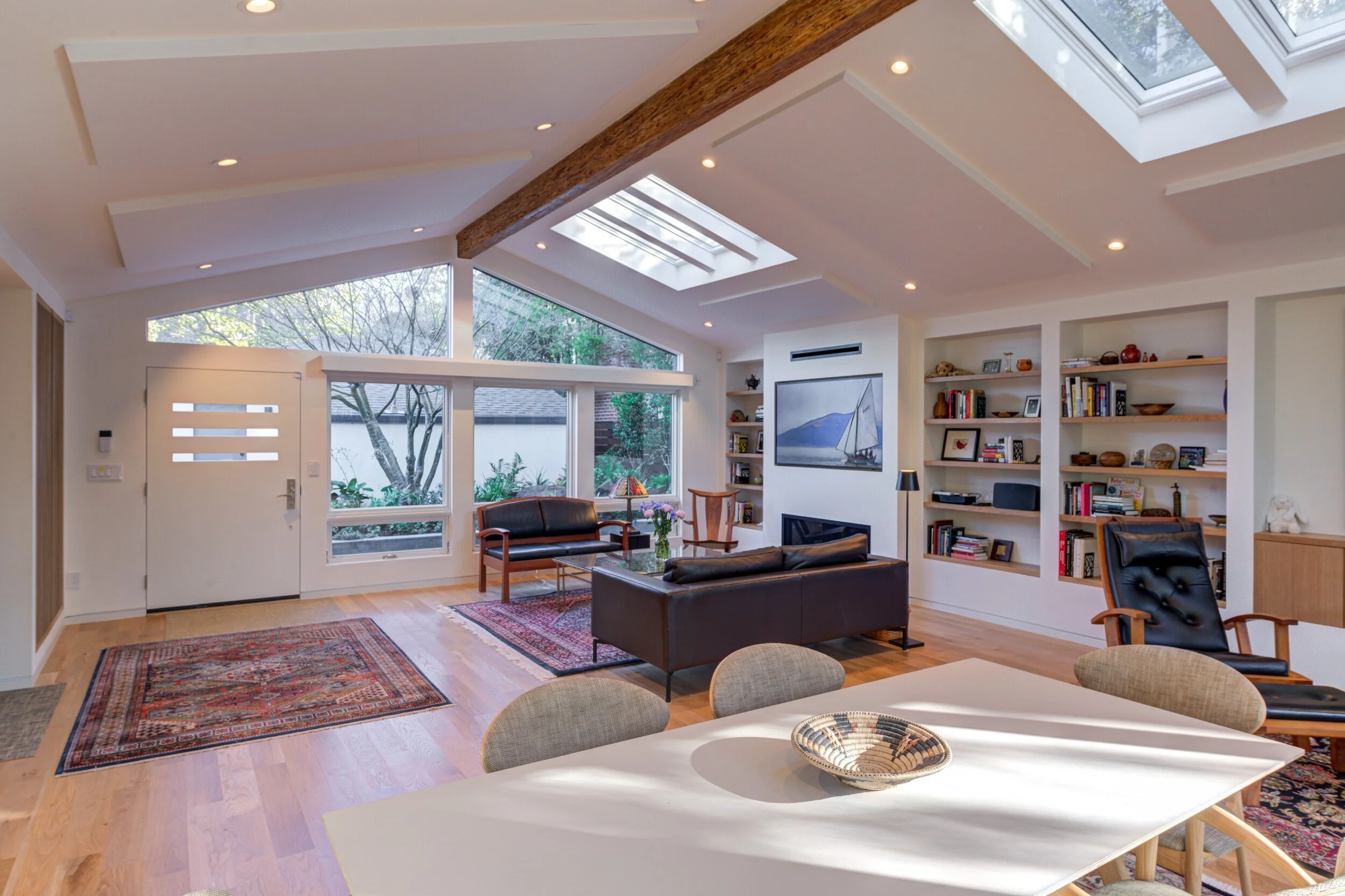Living Room looking from the Dining area toward the Entrance door