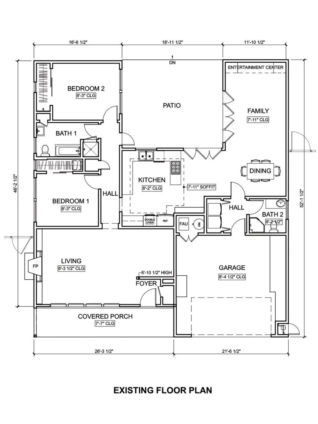 Pre-Existing Main-Level Floor Plan