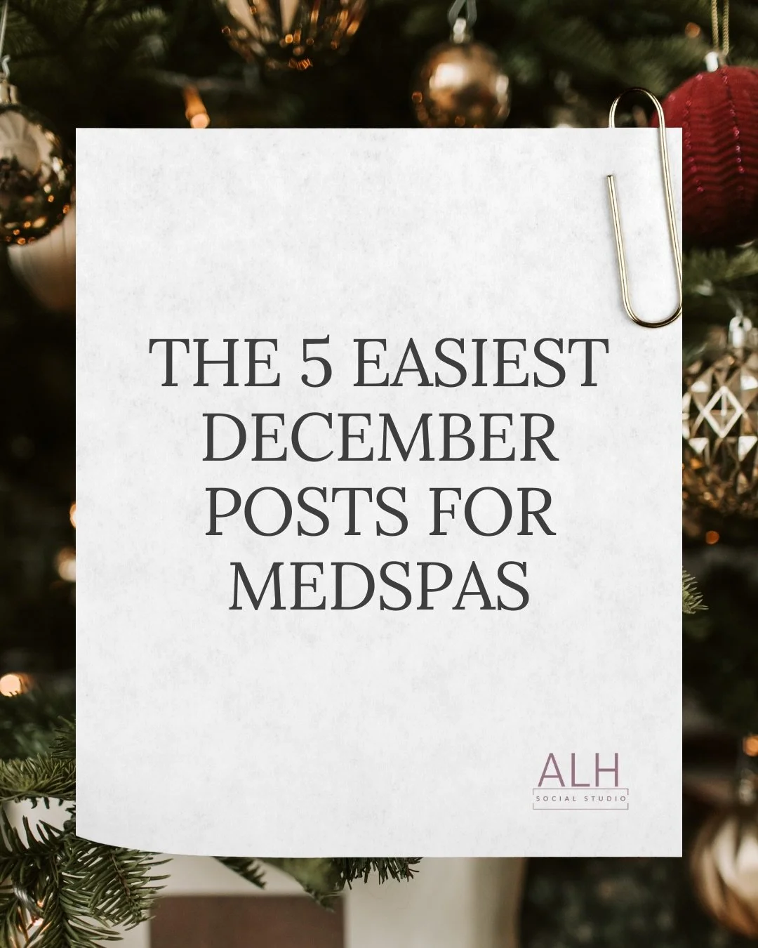 The 5 EASIEST December Posts for Medspas aka your stress-free content plan! 

If your calendar is slammed and content is the last thing on your mind&hellip; this is your reminder that December doesn&rsquo;t have to be complicated.

Save this post for