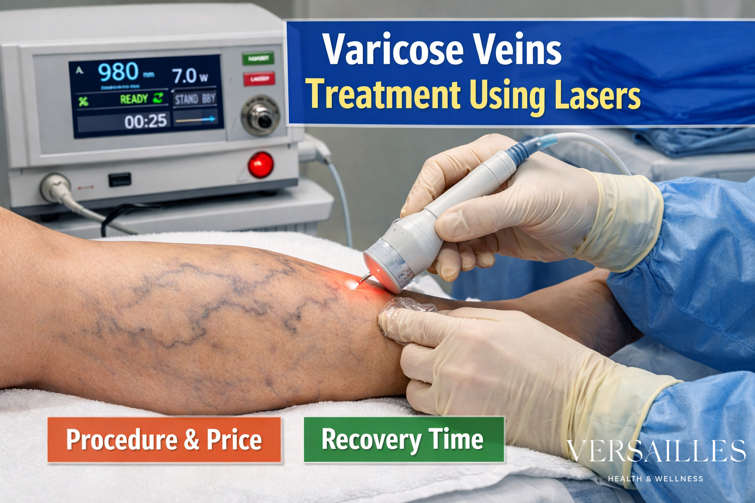 Varicose Veins Treatment Using Lasers:Procedure, Price, Recovery Time